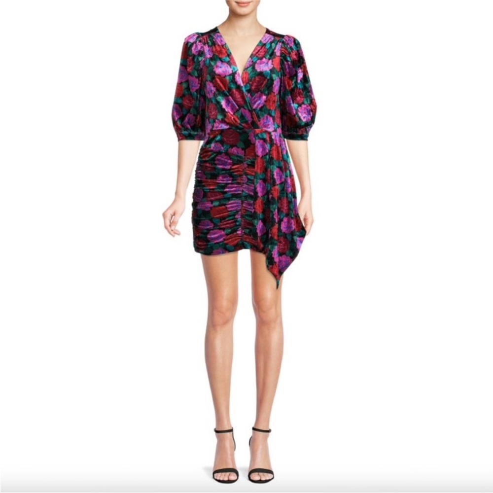 Ronny Kobo Velvet Floral Monica Dress